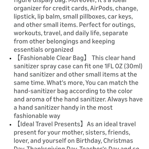 Transparent Zippered Pouches With Snap Hook For Hand Sanitizer, Make Up, Earbuds - Picture 8 of 12